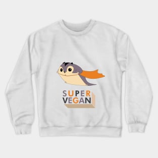 Super Vegan Cute Superhero Animal Crewneck Sweatshirt